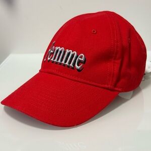 Balenciaga Red Femme Cap with Tags